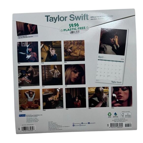Taylor Swift Official 18-Month Wall Calendar 2025 Music Memorabilia NEW - Picture 2 of 2